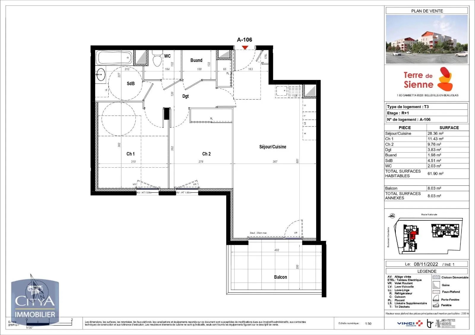 Photo 8 Appartement 3 pièces 61.9m²