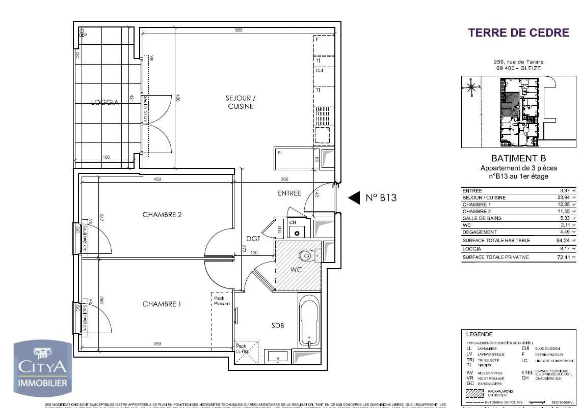 Photo 10 Appartement 3 pièces 64.24m²