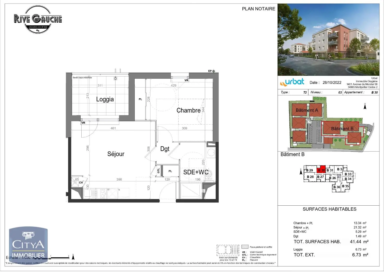 Photo 1 Appartement 2 pièces 41.44m²