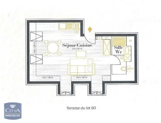 Photo 2 Appartement 1 pièce 33.46m²