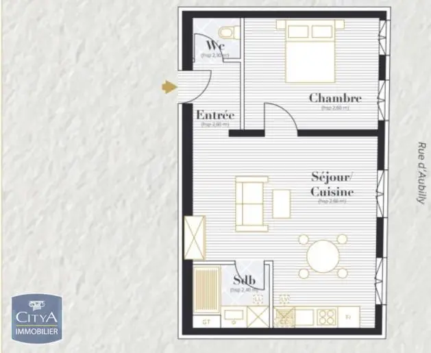 Photo 2 Appartement 2 pièces 39.38m²