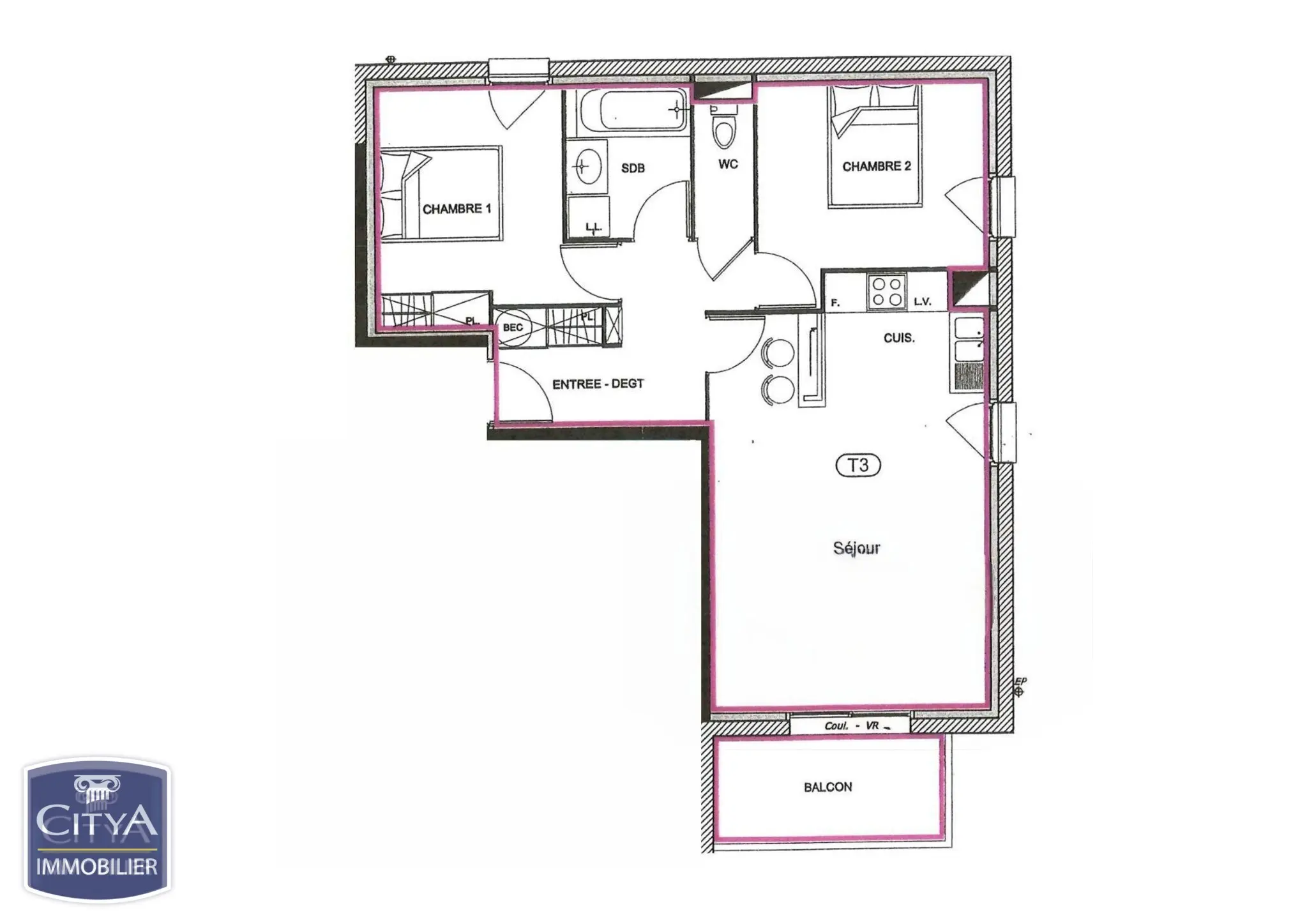 Photo 4 Appartement 3 pièces 60.16m²