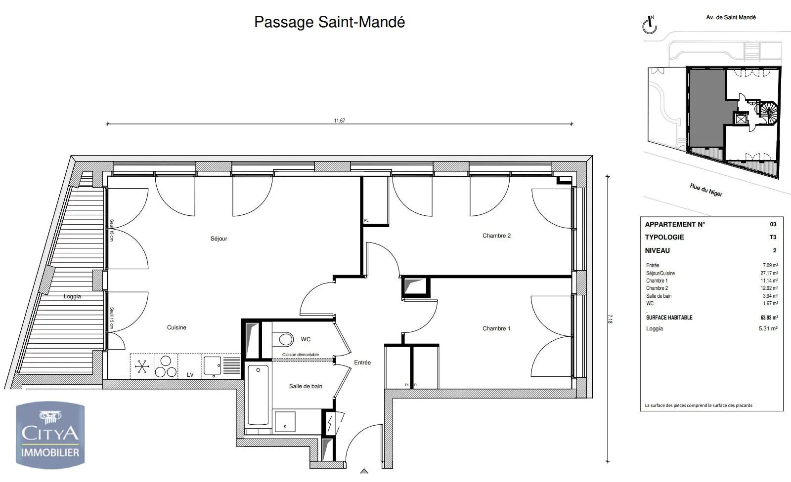 Photo 3 Appartement 3 pièces 69.12m²