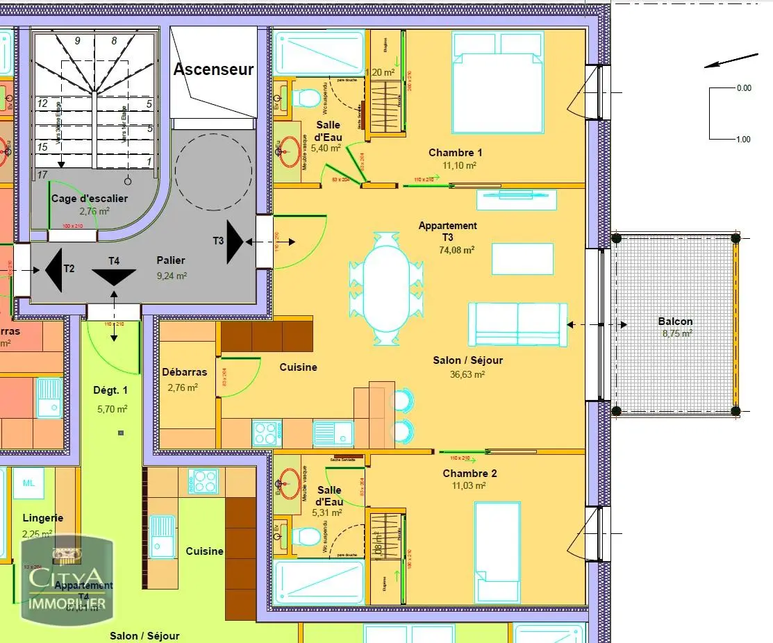 Photo 6 Appartement 3 pièces 74m²