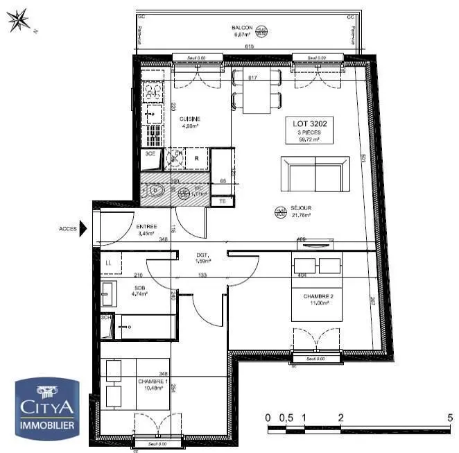 Photo 9 Appartement 3 pièces 59.72m²