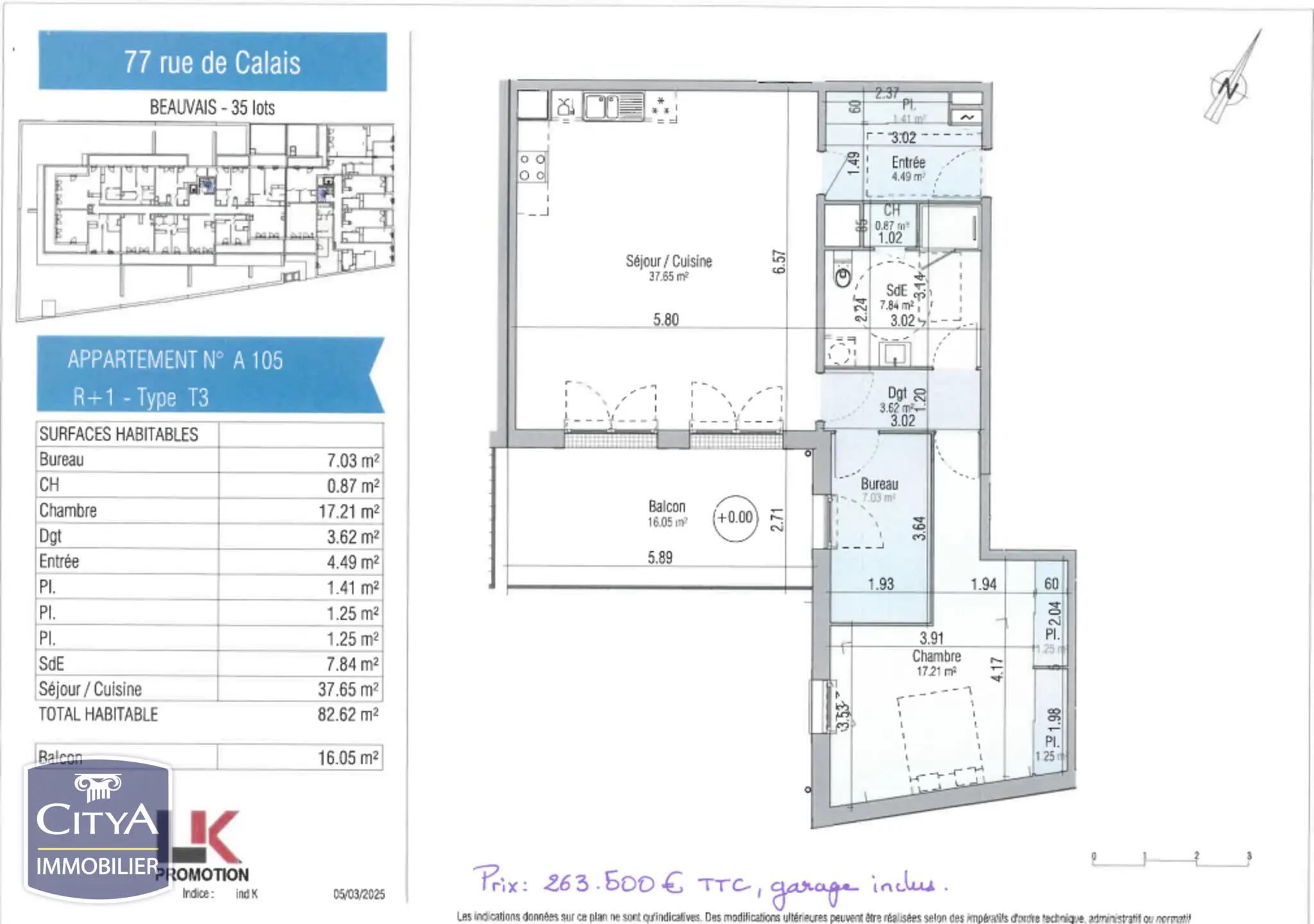 Photo 2 Appartement 3 pièces 82.62m²