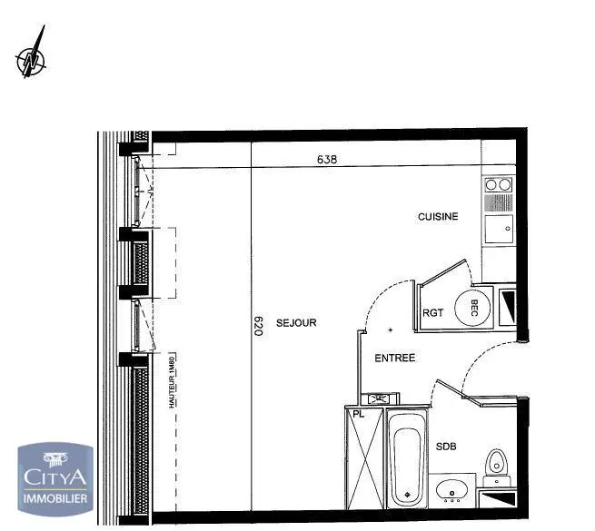 Photo 5 Appartement 1 pièce 35.1m²