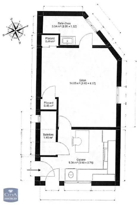 Photo 4 Appartement 1 pièce 32.54m²