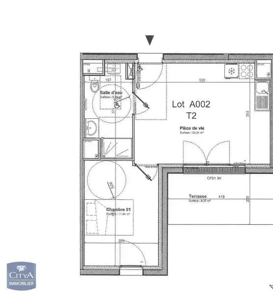 Photo 2 Appartement 2 pièces 37.88m²