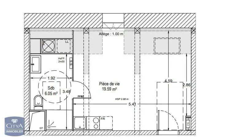 Photo 1 Appartement 1 pièce 29.17m²