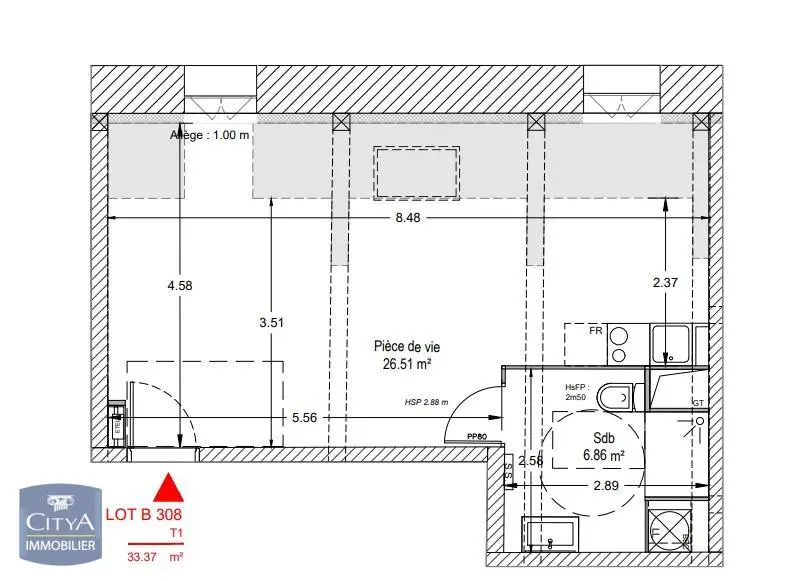 Photo 1 Appartement 1 pièce 36.93m²