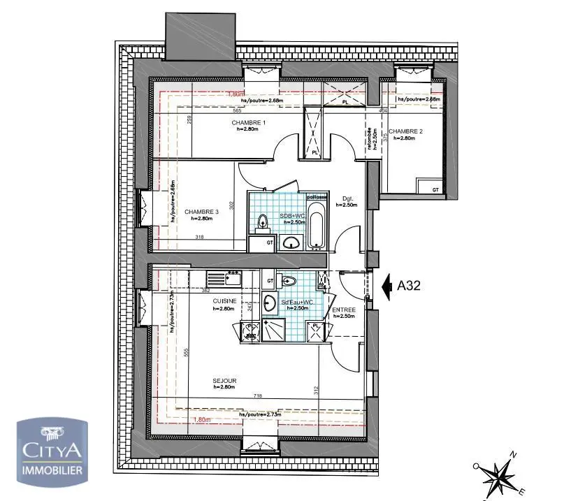 Photo 1 Appartement 4 pièces 80.13m²