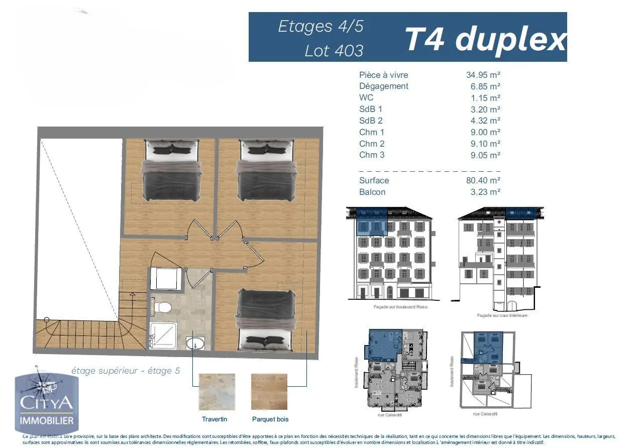 Photo 2 Appartement 4 pièces 80.4m²