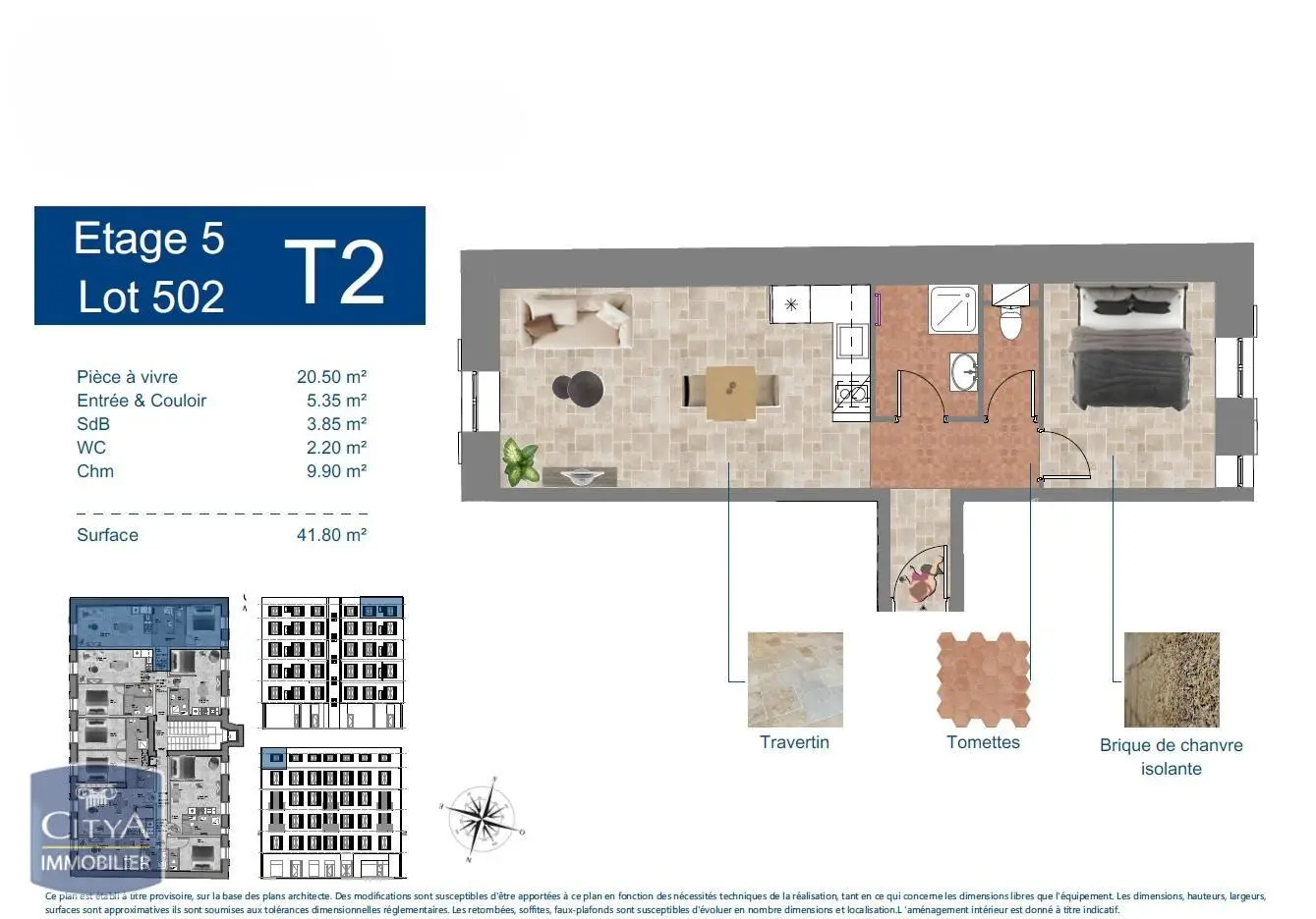 Photo 3 Appartement 2 pièces 41.8m²