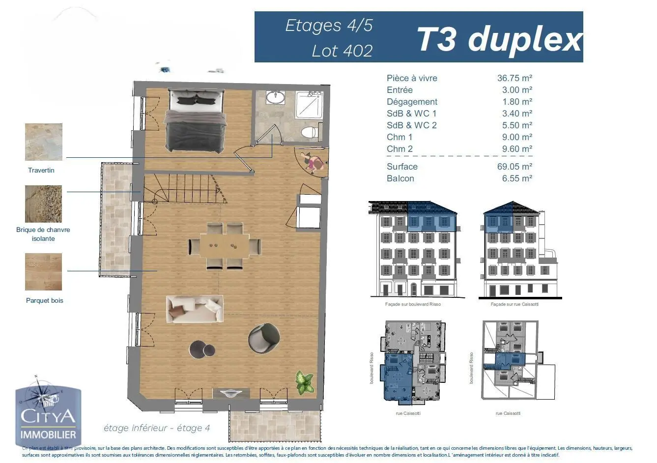 Photo 2 Appartement 3 pièces 69.05m²