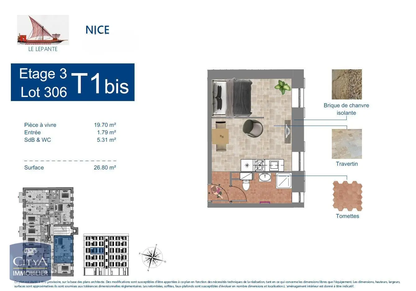 Photo 2 Appartement 1 pièce 26.8m²