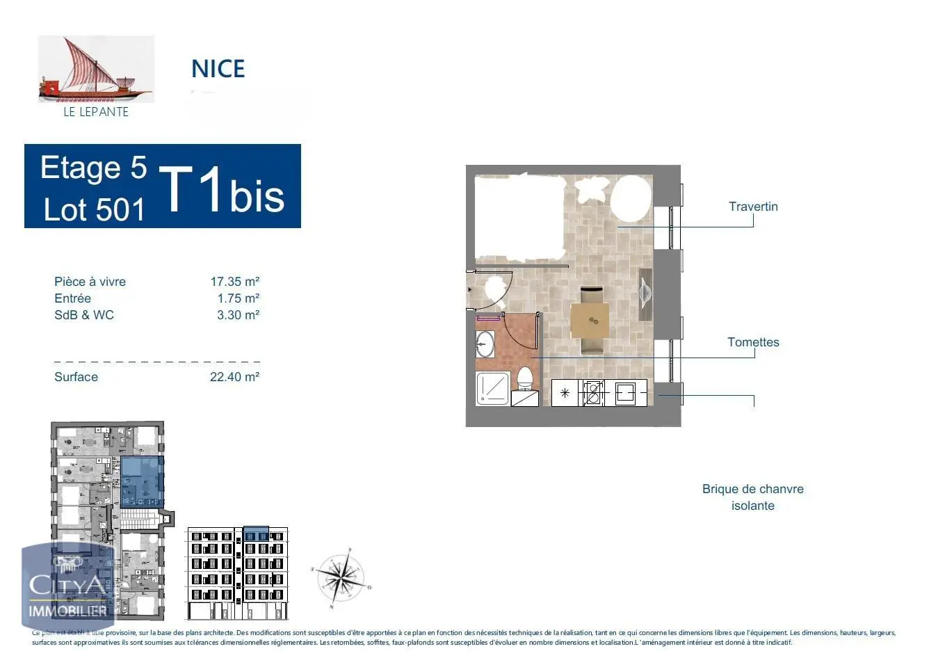 Photo 2 Appartement 1 pièce 22.4m²