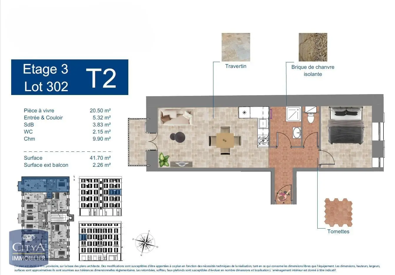 Photo 2 Appartement 2 pièces 41.7m²
