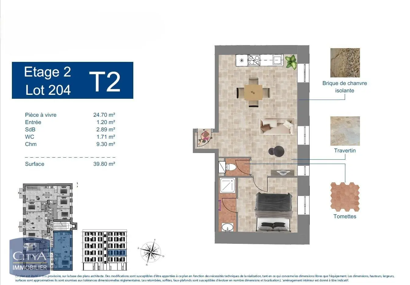 Photo 2 Appartement 2 pièces 39.8m²