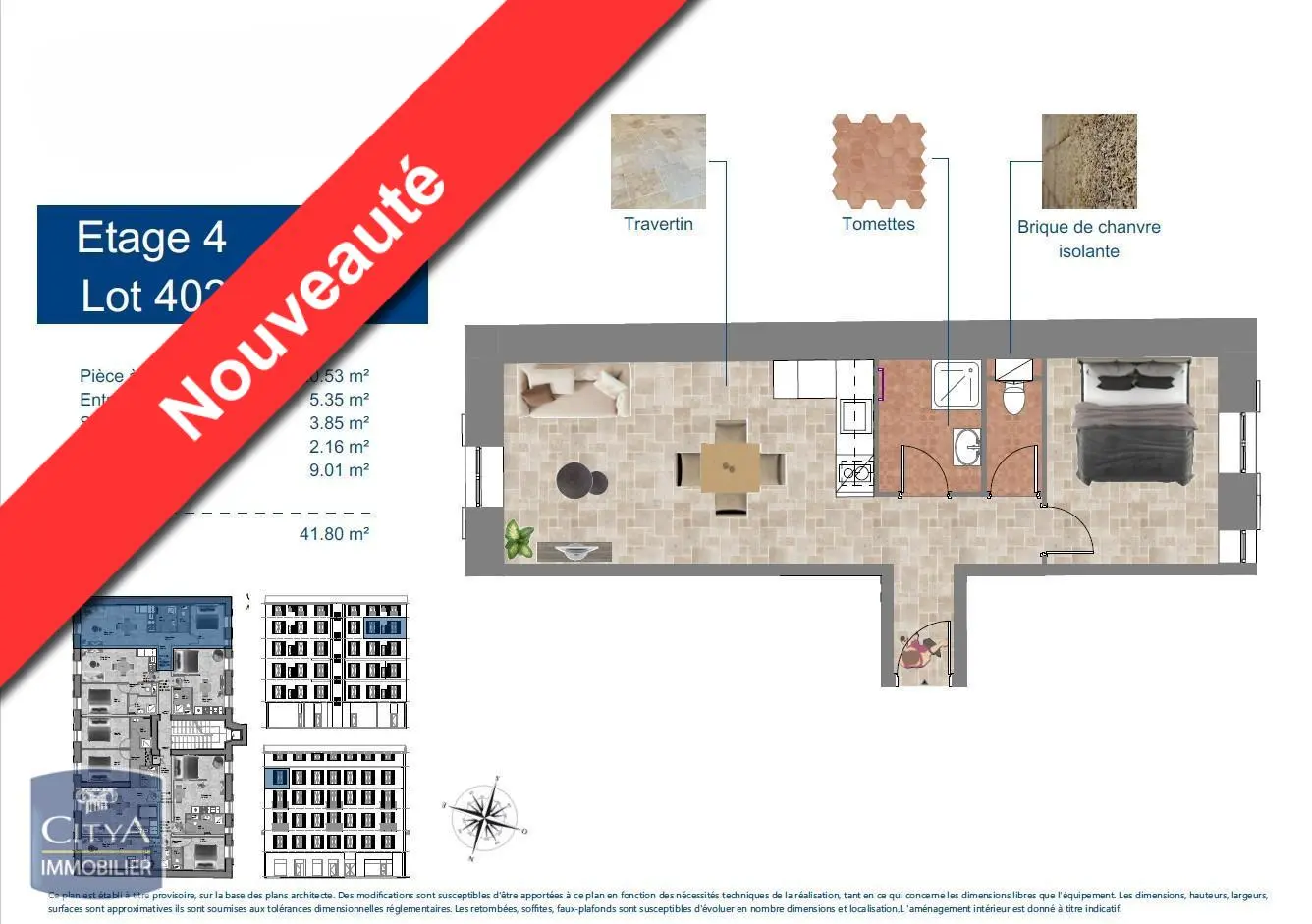 Photo 1 Appartement 2 pièces 41.8m²