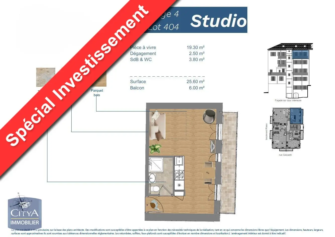 Photo 1 Appartement 1 pièce 25.6m²