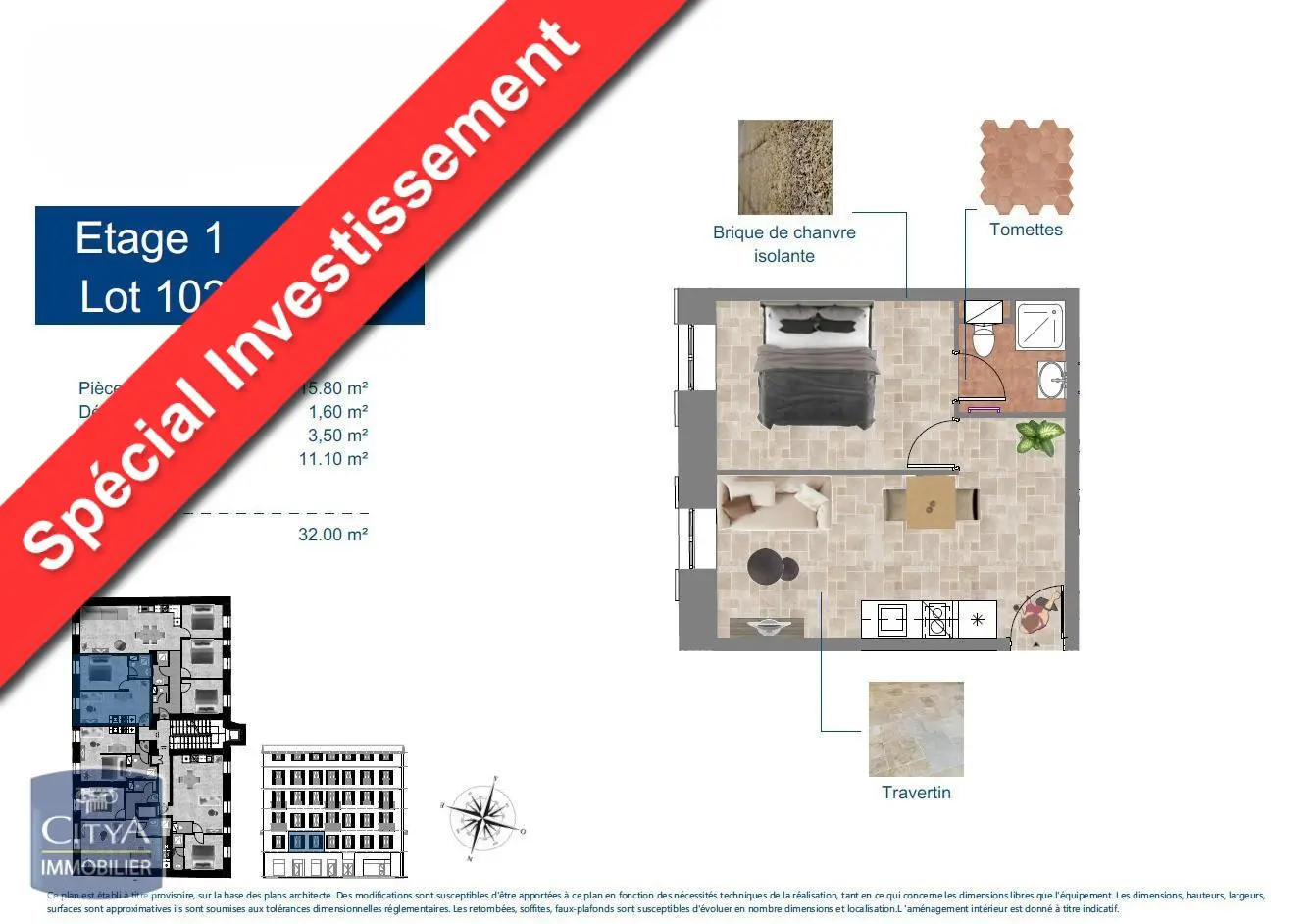 Photo 1 Appartement 2 pièces 32m²