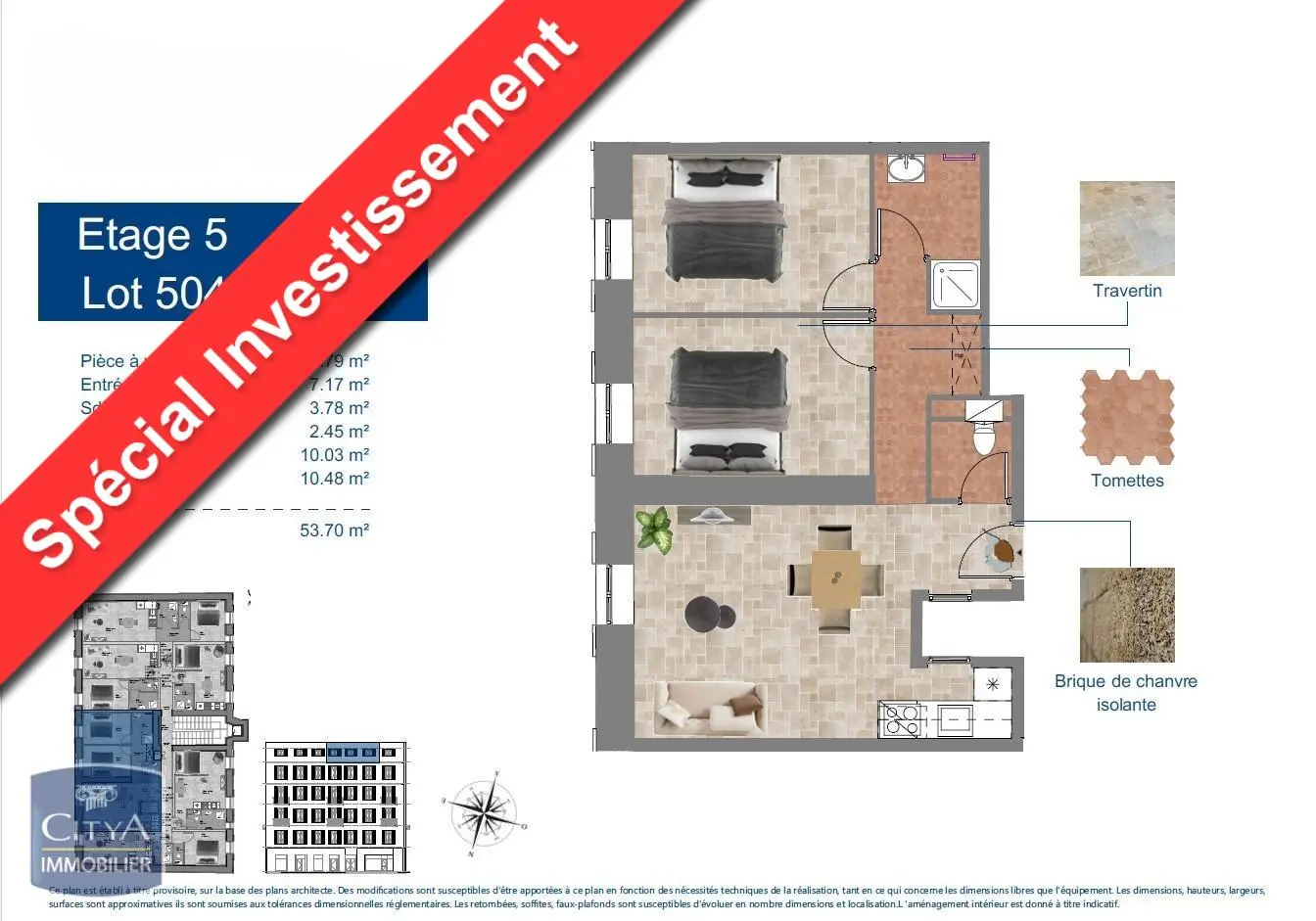 Photo 1 Appartement 3 pièces 53.7m²