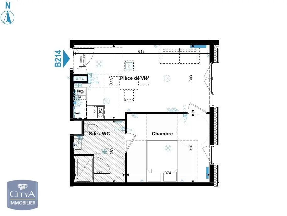 Photo 1 Appartement 2 pièces 36.69m²