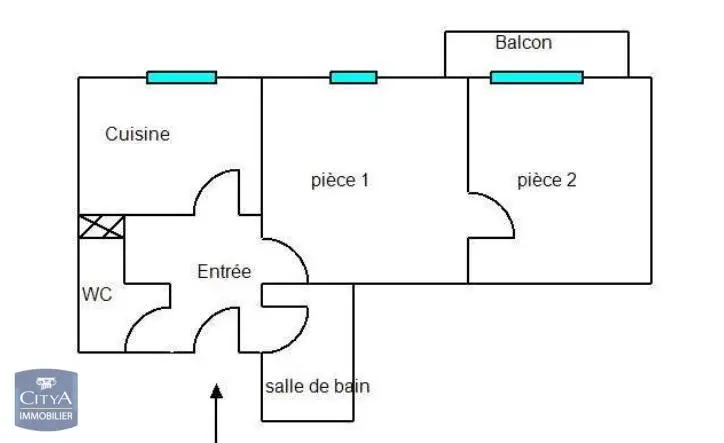 Photo 1 Appartement 2 pièces 39.49m²