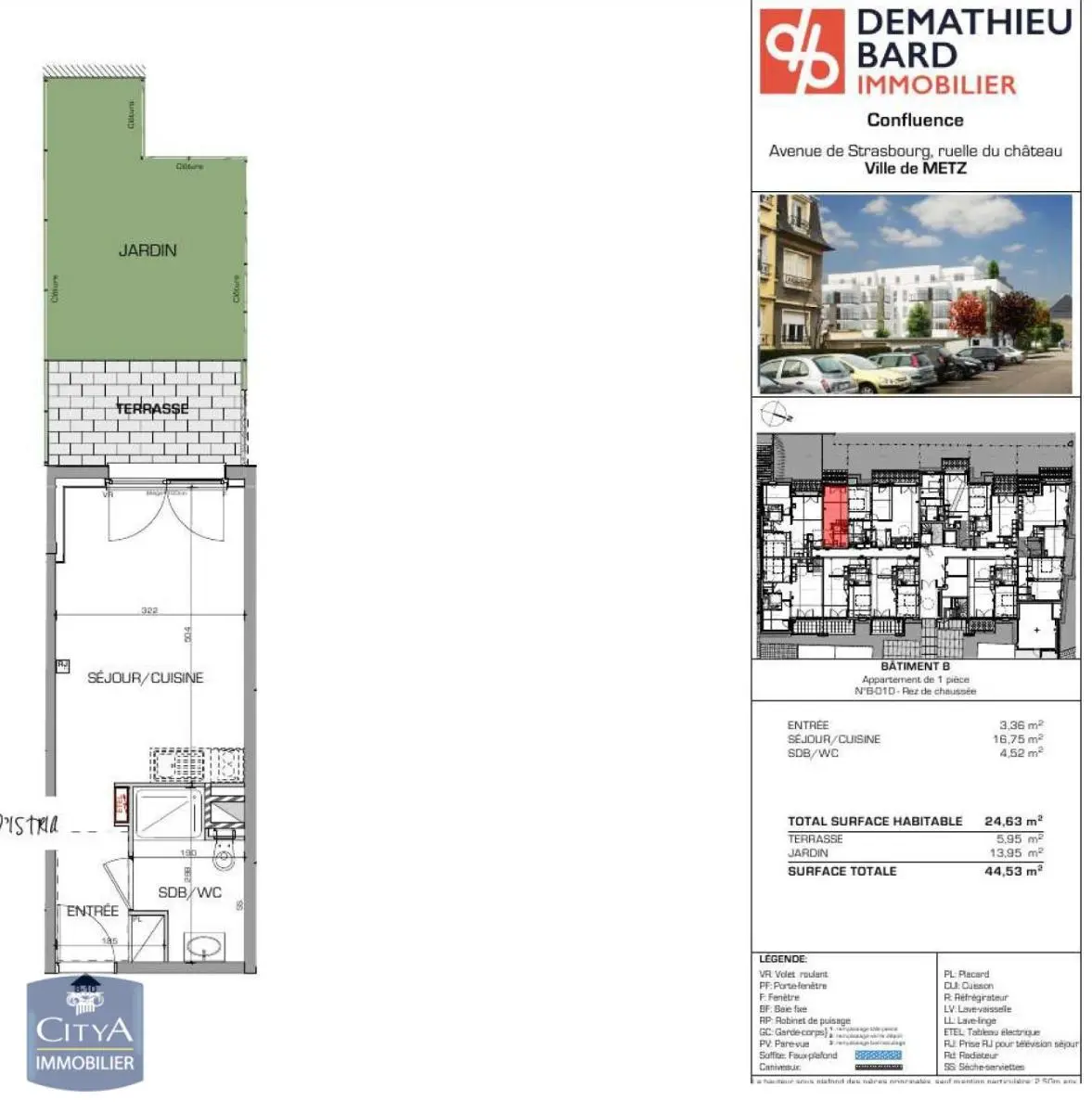 Photo 1 Appartement 1 pièce 24.63m²