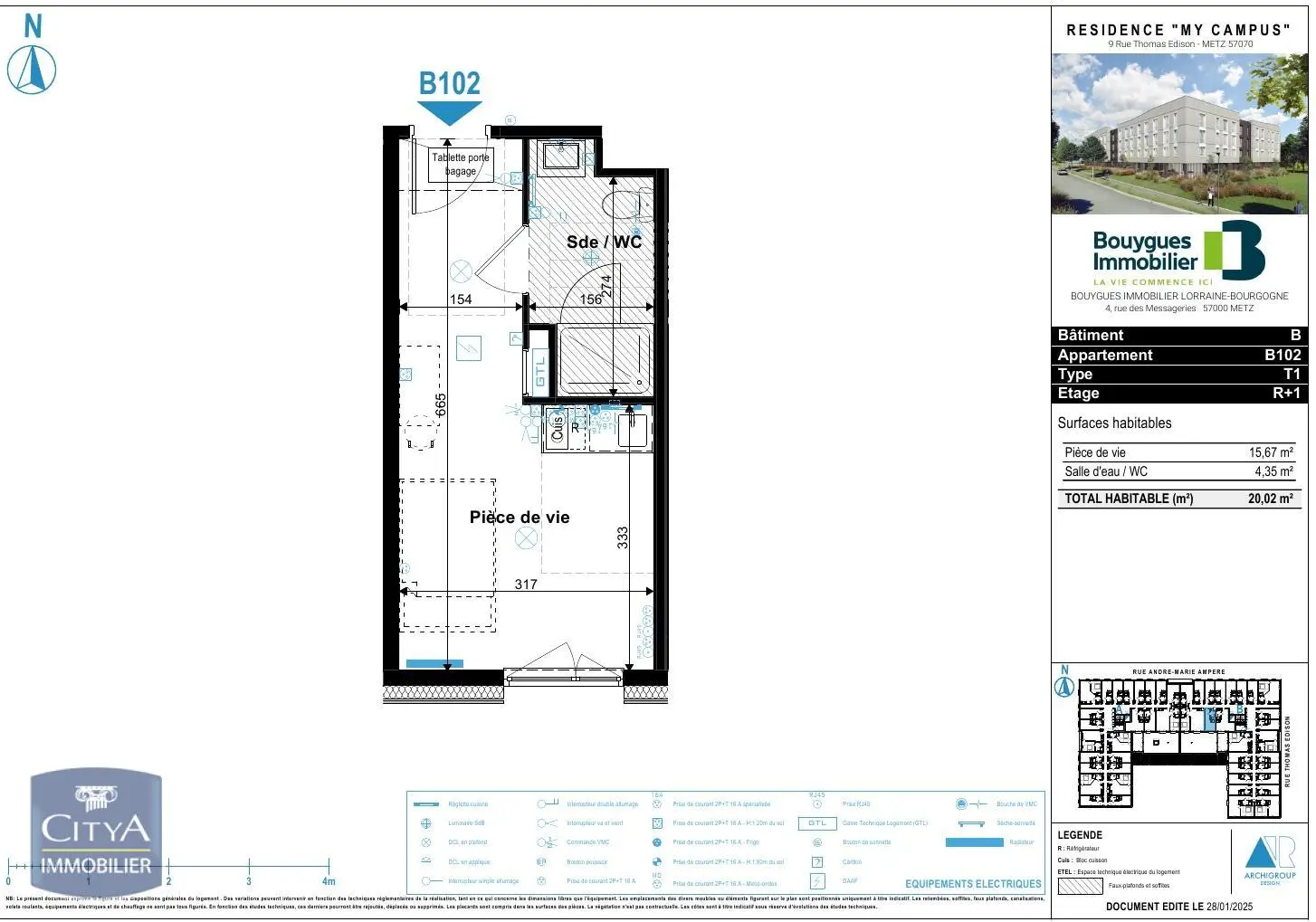 Photo 2 Appartement 1 pièce 20.02m²