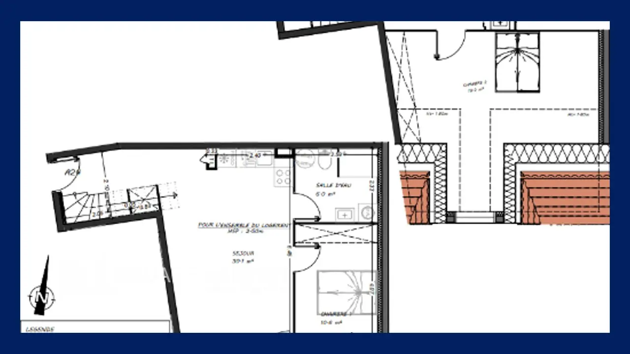 Photo 2 Appartement 3 pièces 61.1m²